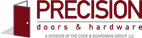 Precision Doors and Hardware Logo with Division of CBG